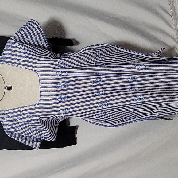 Tuckernuck Blue Striped Mini Sullivan Cover-up Dress, new - Picture 8 of 9